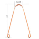 2 IN 1 Stainless Steel Tongue Cleanup W/Copper Scraper Dental Oral Care Kit Tool