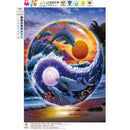 DIY Diamond Painting Cross Stitch Dolphins Needlework Mosaic Home Decor