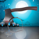 Plastic Hatchet Across the Head Halloween Cross Head Ax Hairband Headband B