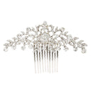 Bridal Wedding Flower Diamante Crystal Rhinestone Women Hair Comb Headpiece