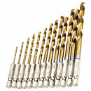 Set 13 pieces Drilled Cobalt Titanium HSS Handle Hexagonal Quick Change M3M9