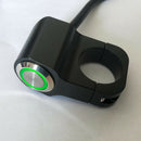 25mm Motorcycle Handlebar Headlight Switch Stainless Steel Green Dirt Bike