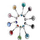 10Pcs Jewelry Crystal Navel Balls Belly Bars Button Rings Plugs Body Piercings