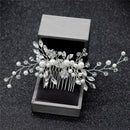 Crystal Pearls Women Hair Jewelry Wedding Hair Comb Bridal Headpieces B Gw