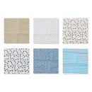 Mixed 100% Cotton Fabric Material Bundle Scraps Offcuts Quilting Quilt Fabric x6