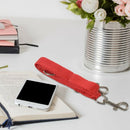 Red Nylon 15mm Width Walk Double Dog Two Lobster Clasp Way Pet Leash