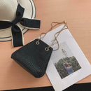 Rhinestone Shoulder Messenger Handbags Women Crossbody Bucket Bags (Black) A