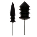 2Pcs Wooden Leather Craft Edge Burnisher Polished Grind Slicker Pointed Head