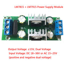 LM7815 + LM7915 Â±15V dual voltage regulator rectifier bridge power supply mo LJ