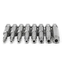 8 Pcs 1/4" 50mm T8-T40 Magnetic Torx Electric Screwdriver Bits Kit Set