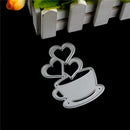 Excellent Love Heart Coffee Cup Shape Cutting Dies Carbon Steel Stenc 3C