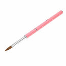 New Nail Art Acrylic Carving Pen NO.8 Crystal Brush Powder Tool Pink