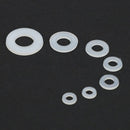 250Pcs White Nylon Washer Flat Washer Assortment Kit M2 M2.5 M3 M4 M5 M6 M8