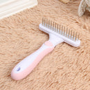 Pet Cat Dog Hair Removal Needle Comb Fur Trimming Open Knot Brush (Blue) A