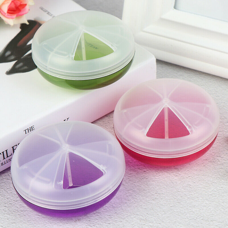 3Grids Rotating Pill Box Travel Pill Case Splitter Pill Organizer Medicin Gw