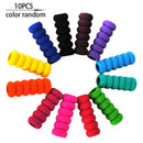 Pack of 10 Comfort Ridged Foam pen pencil right left handed handwriting grips AU