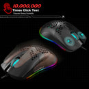 J900 RGB Lighting 6400 DPI Ergonomic 6 Button USB Programmable Gaming Mouse