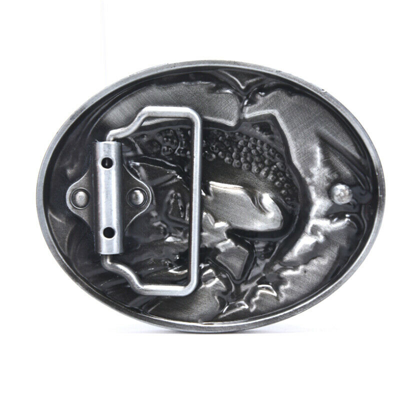 Western Cowboy Fish Belt Buckle For Mens Jeans Accessories Metal Belt Buc TwJ Hn