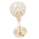 Crystal Mosaic Candle Holder Wedding Events Light Holder Decor 25cm Golden