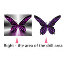 Round Diamond 5D Diy Diamond Embroidery Purple Butterfly Diamond Painting C K7D8