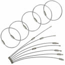 25 Pack Wire Keychain Cable 6 inch Stainless Steel Key Ring Loop for Outdoo