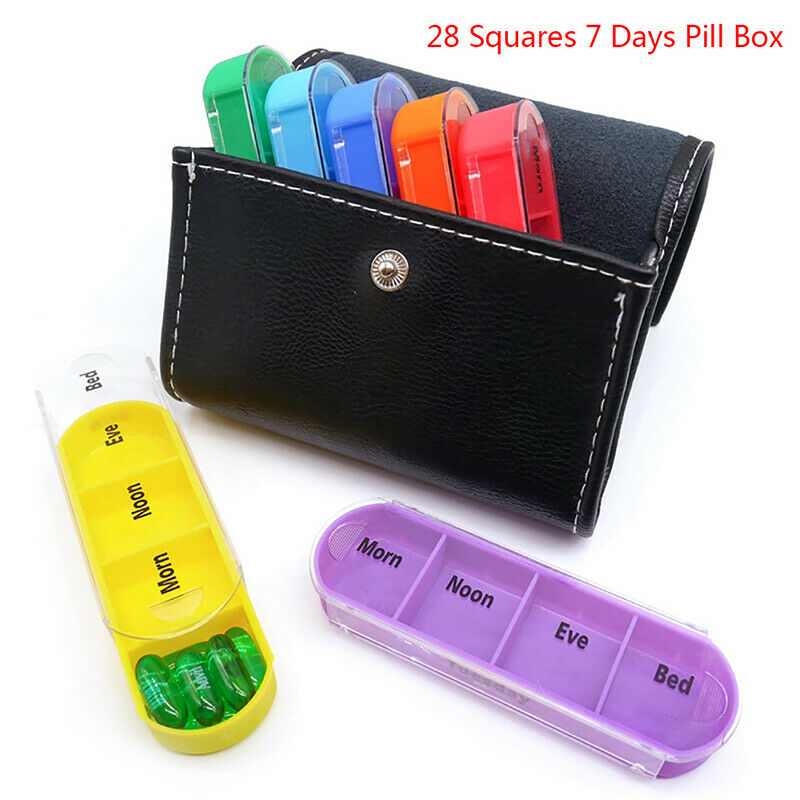 7 Days Tablet Pill Box Holder Medicine Storage Organizer Container Case Week&+