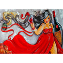5D Full Round Girl DIY Diamond Painting Rhinestone Picture Decor (LG298)