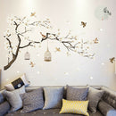 2PCS  Big Size Tree Wall Stickers Birds Flower Home Decor s For Living Room BEDROOM