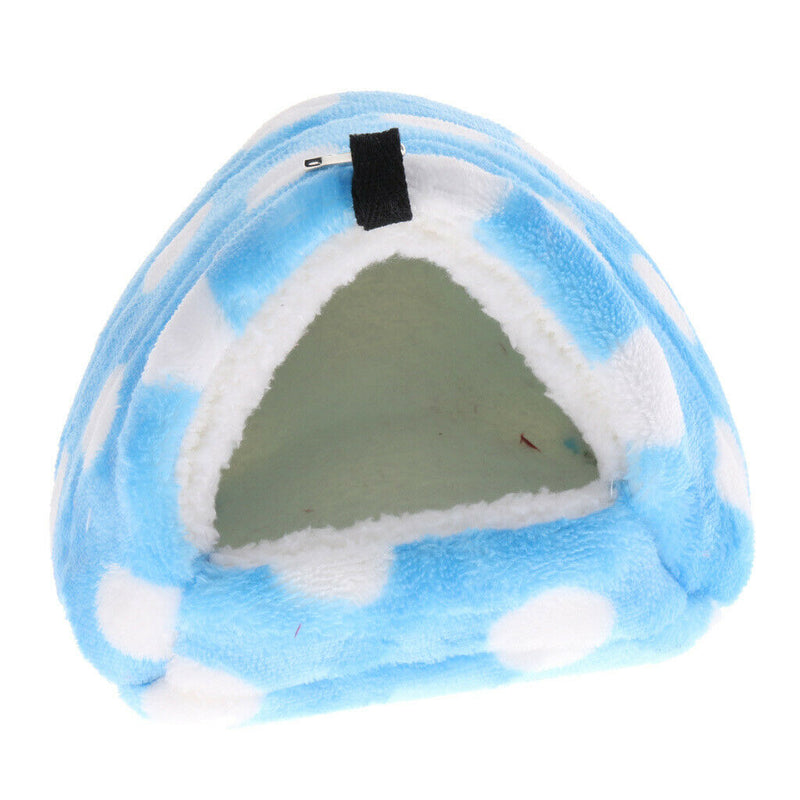 2pcs Guinea Pig House Hammock Bed Hanging Chinchilla Hideout Hut (Blue,Red)