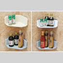 Suction Cup Kitchen Bathroom Corner Storage Rack Organizer Shower Shelf Bei T5M6