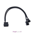 4pin IDE Molex to 2-Port 3Pin/4Pin Cooler Cooling Fan Splitter Power Cable