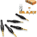 5 Pcs Countersink Drill Bit Set 1/4'' Hex Shank HSS Woodworking PilotScrew Holes