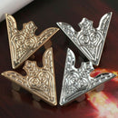 2Pairs Retro Antiqued Punk Metallic Blouse Shirt Metal Collar Clips Wing Tips