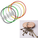 6PC Stainless Steel Wire Keychain Cable Key Ring For Camping EDC Outdoor Hiking.