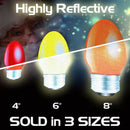 Pack of 6 Reflective Christmas Car Decorations Decals Holiday Lights Magnet DIY