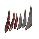 6PCS/Set Carbon Fiber Front Bumper Splitter Fins Splitters for Universal Car