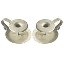 2pcs European Design Candle Holder Candlestick Pillar Candle Stand Decor - White