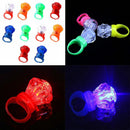 10Pcs Mixed Colors LED Light Up Flashing Finger Rings Audlt Kids For Party Night