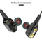 Wired earphone Super Bass Noise Isolation HIFI 3.5mm dual drive stereo In-E Z9B8