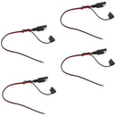 4x 18AWG SAE Plug Harness Extension Connector Cable with Cover For Car Motor