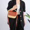 Woven Straw Shoulder Bag Women PU Splicing Beach Travel Small Money Pouch