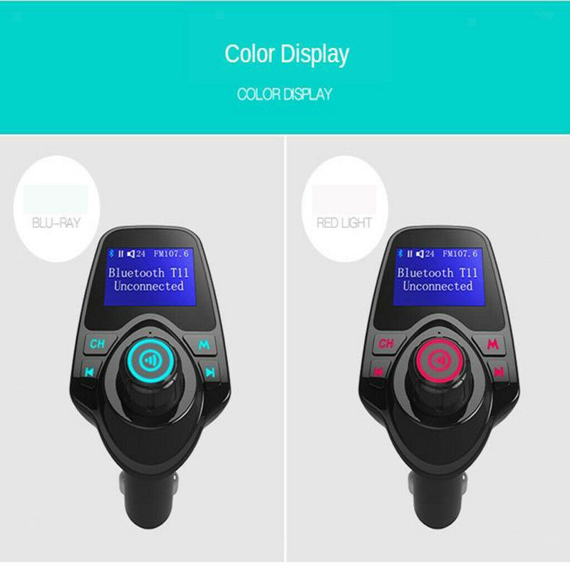 1.44'' LCD Display Bluetooth FM Car Modulator Radio Transmitter Ã¯Â¼Å’Audio