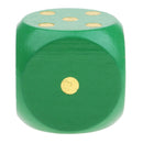 2x Large Wooden Dice D6 Six Sided Dies for D&D RPG Games 1.97'' Green+Yellow