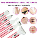 5-in-1 Women Electric Lady Shaver Epilator Facial Leg Body Nose Hair Removal