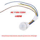 Motion Induction Switches Adjustable Movement Sensing Light Detector for Lamp