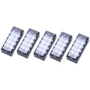 5 Pcs Dual Row 4 Position Covered Screw Terminal Block Strip 600V 15A