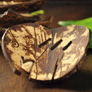 1Pcs Creative Handmade Natural Coconut Shell Bathroom Soap Dish Box Contain Z2Q2