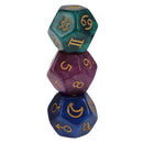 6Pcs Polyhedral D12 Acrylic Astrological Dices Constellation Divination Toys