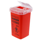 Red Sharps Container Biohazard Needle Disposal for Medical Dental Tattoo Tosp