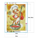 5D DIY Diamond Painting Kits Cook Girl Full Round Drill Handicrafts (LG935)